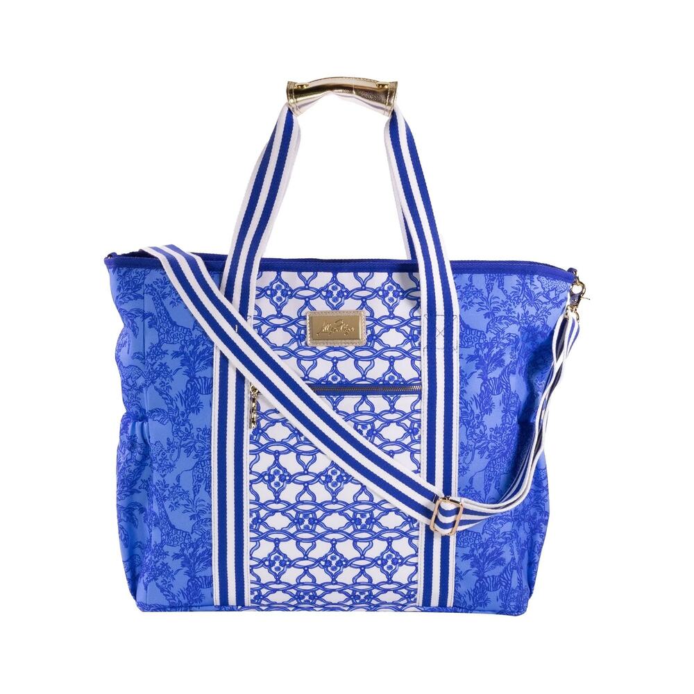 Lilly Pulitzer NWT Picnic Party Cooler Blue Safari Party Tote Bag